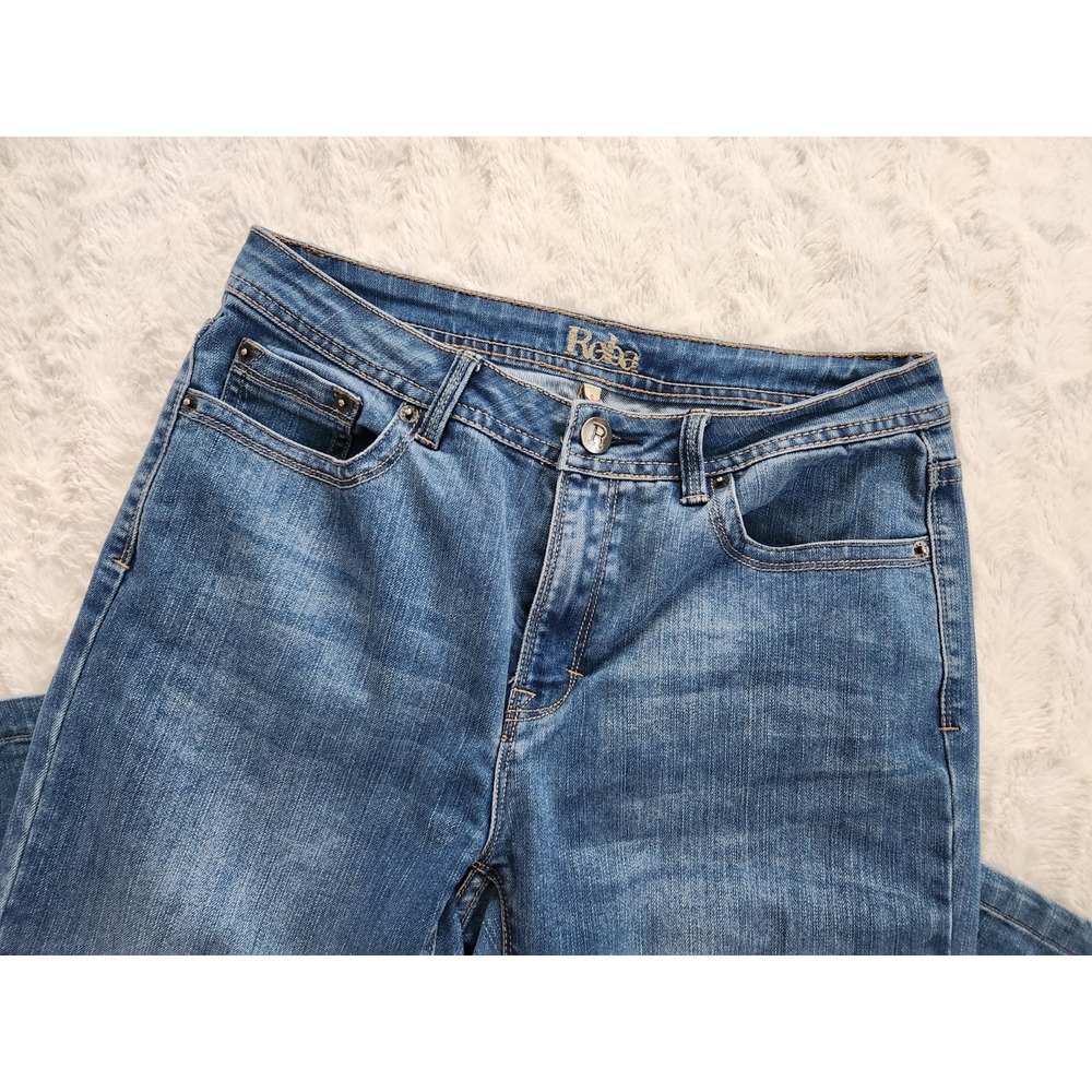 Reba Blue Denim Jeans‎ Womens Size 6 Bootcut Medium Wash Inseam 31"